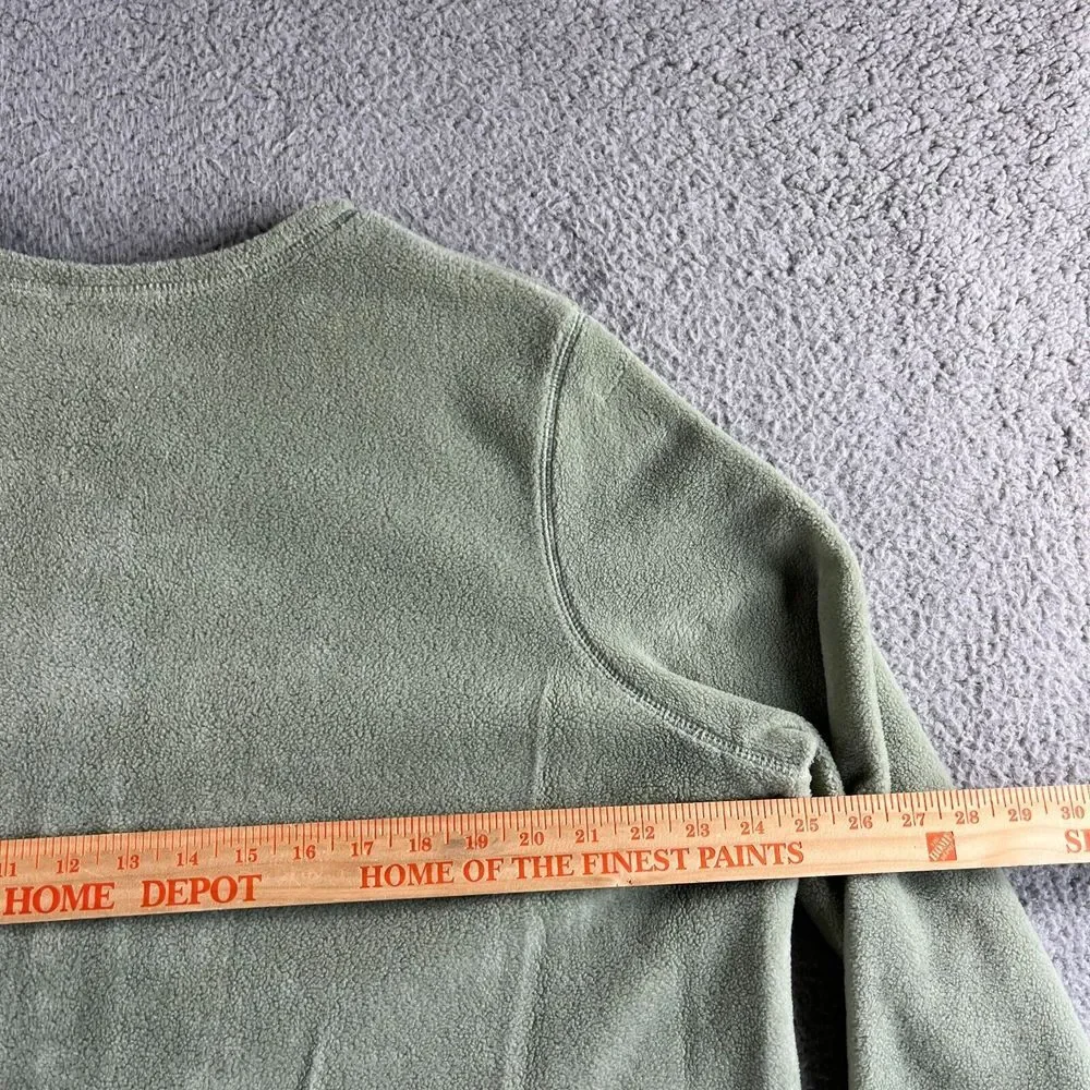 NEW Vintage Croft & Barrow Jacket Womens Plus Size 1X Green Fleece Zip Christmas
